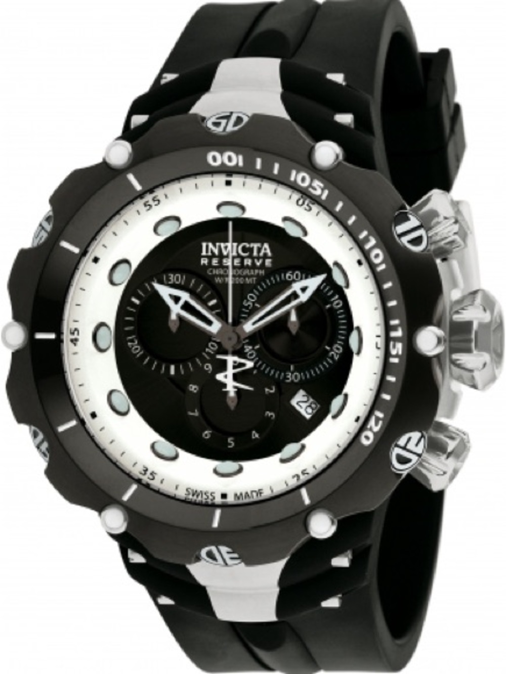 Invicta Black and Silver Stainless Steel Chronograph Watch​ - Picture 2 of 9